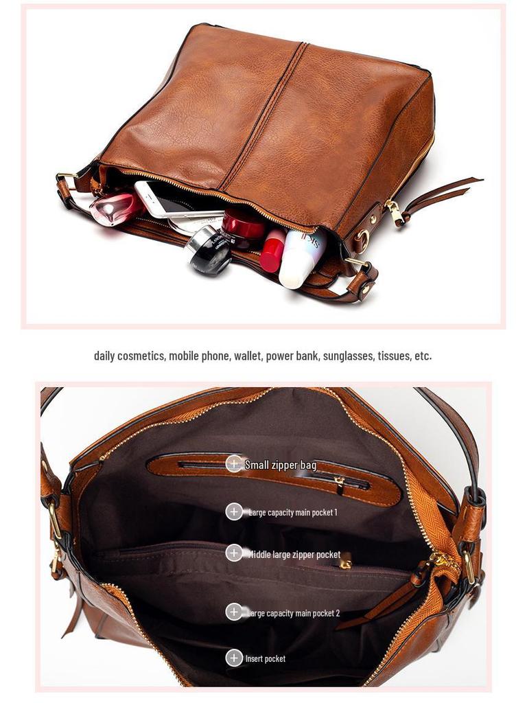 Shiling Damska Modna Torebka PU - Europejski i Amerykański Styl Torba Crossbody Tote na Ramię