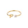 Tiny Initial Letter Rings For Women Stainless Steel A-Z Letters Adjustable Ring Female Christmas Aesthetic Jewelry