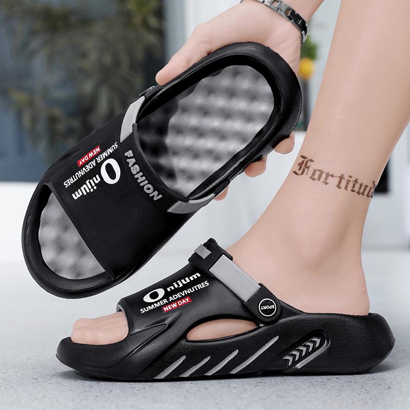 2025 Men's Massage Slippers Indoor Outdoor Sandals Beach Casual Shoes Comfortable Slides Men Women Home Slippers Big Size 46 47