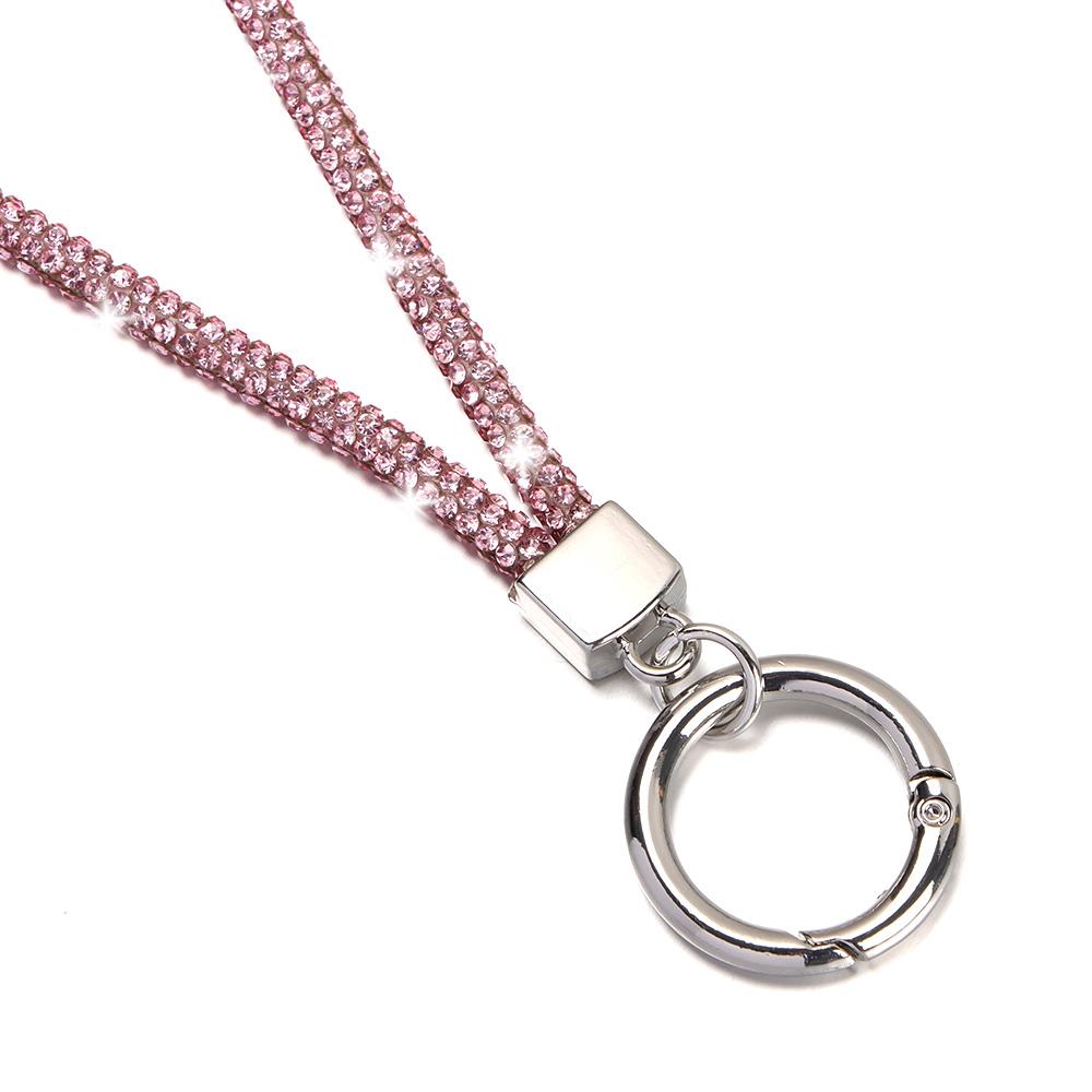Glitter Bright Bling Bling Keychain Diamond Crystal Anti-lost Rope Chain Straps Rhinestone Phone Lanyard Hanging Cord