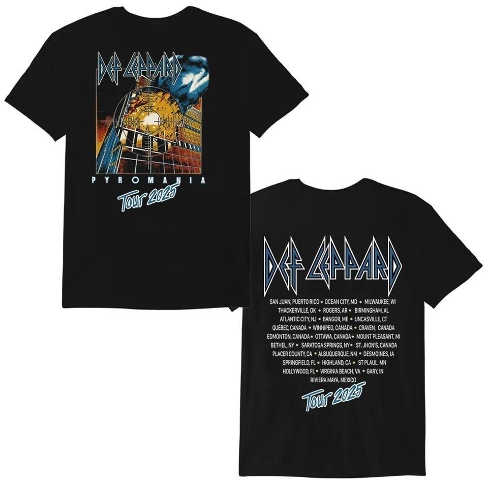 Def Leppard Tour Shirt 2025 Retro Def Leppard Pyromania Shirt Unisex T-Shirt XL