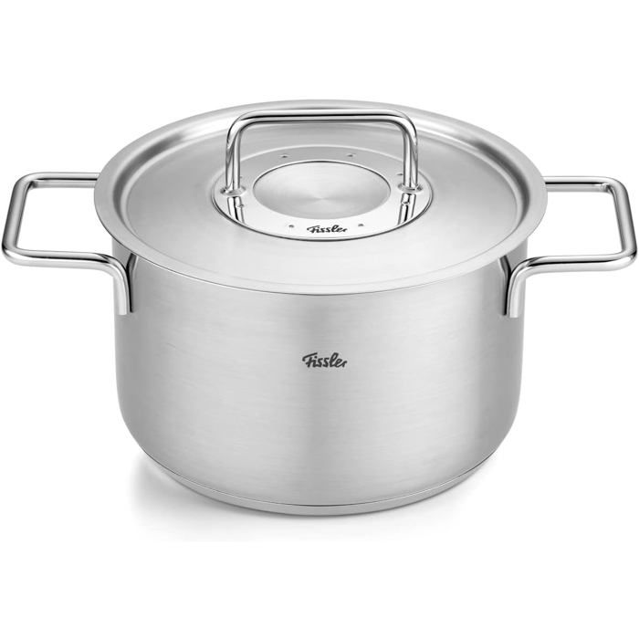 Fissler Collection Pure Faitout En Acier Inoxydable (20 Cm, 3,6 L) Avec Couvercle Metallique Et Graduation Interieure, Compatible In