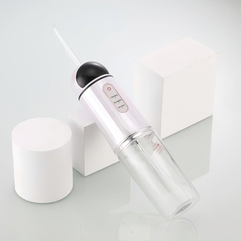 Tragbarer 3-Modus-Wasserstrahl-Zahnreiniger USB-wiederaufladbar Kabelloser Mundduscher Elektrischer Dental-Jet-Irrigator für Reisen