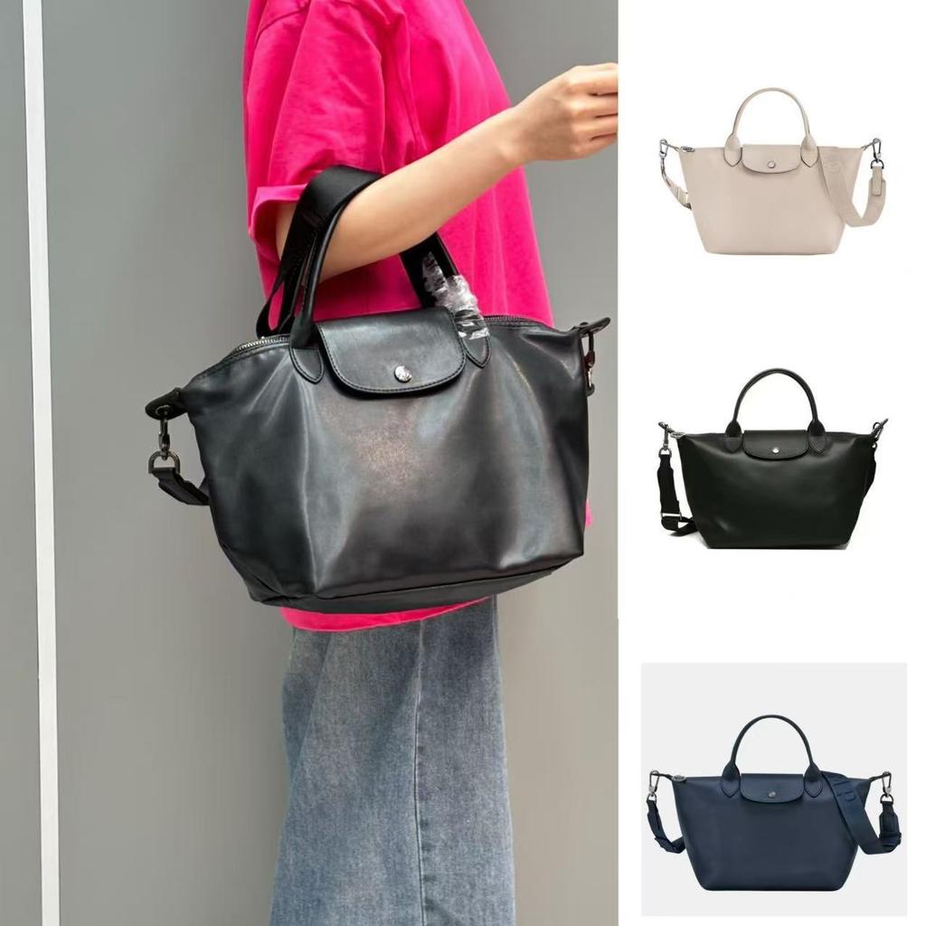 French Longxiang full leather armpit bag adjustable shoulder strap single shoulder crossbody large capacity bag fashionable casual versatile portable