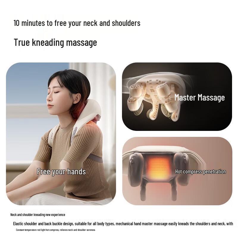 WOLO Neck and Shoulder Massager Shawl CN Plug (adapter Included)