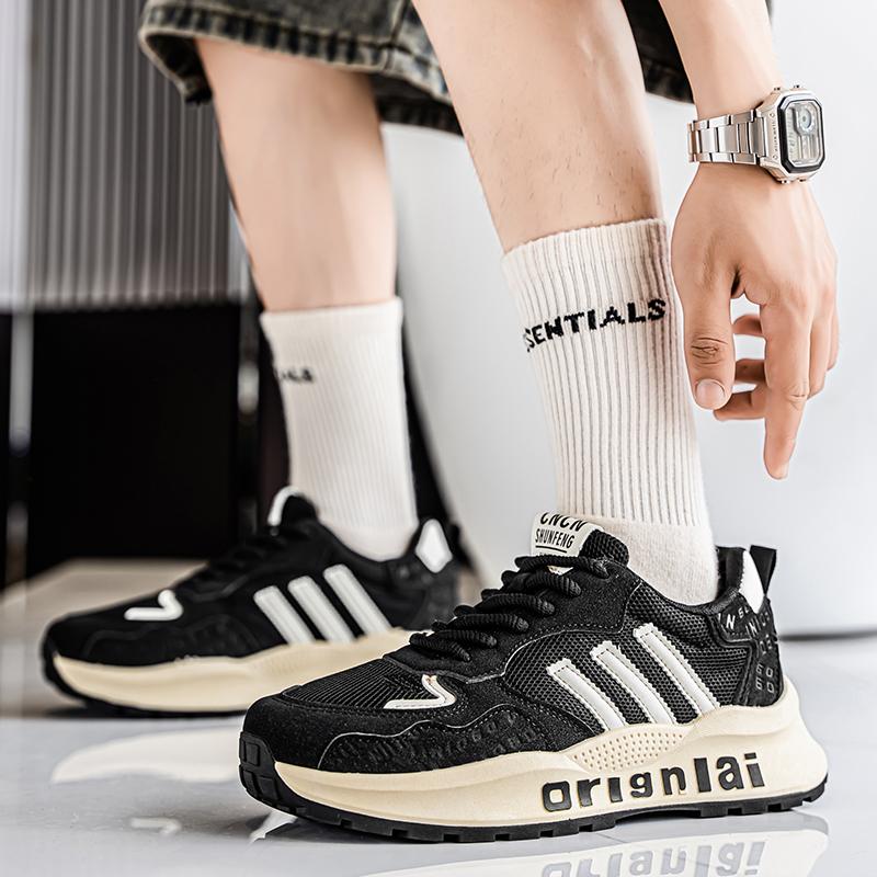 Yeni Moda Erkek Dört Mevsim Rahat Ayakkabılar Öğrenciler Erkek Çocuklar Trend Yumuşak Taban Nefes Alabilir Günlük Koşu Spor Ayakkabıları