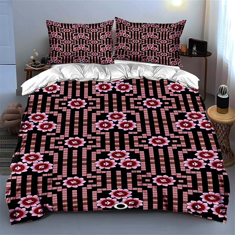 Geometric, floral, striped. Bedding Duvet cover sets Duvet covers Pillowcases gifts (1 * Duvet Cover 2 * Pillowcases, without duvet insert)
