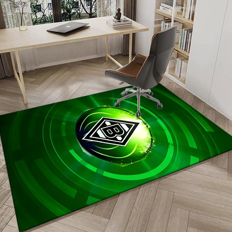 1PC Monchengladbach Emblem Rug Game Carpet, Floor Mat for Bedroom Living Room Entryway Rug, Home Decor Idea Gift for Christmas birthday