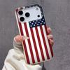 American Flag Pattern Phone Case For iPhone 17 Pro Max 16 15 Plus 14 13 12 11 Pro 16E 17Air XR XS Lychee Textur Soft Cover