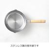 Nichi Nichi Dogu Induction Yukihira Stainless Made In with Graduations One-Handed Pot, Compatible, Pot, Steel, Japan, 18cm, Double-Ended,