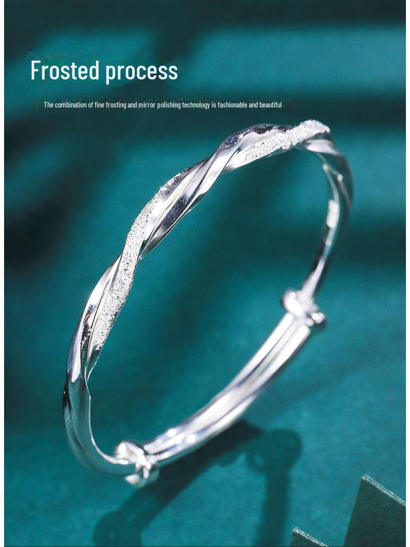 

Серебряный браслет Mobius Ring - женский подарок 520 на День матери, девушке или день рождения; Идеально подходит для пар. Надежный дизайн.