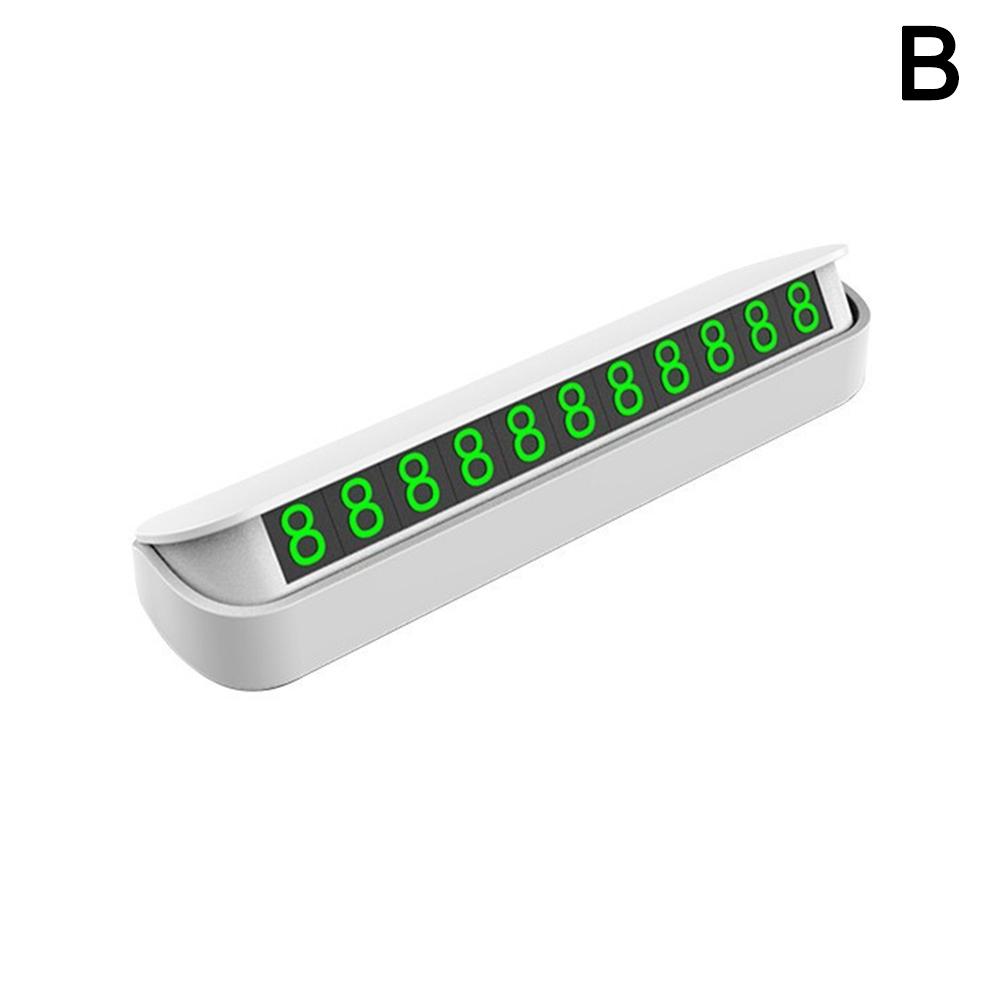 Car Temporary Parking Card Phone Number Card Plate Night Glow High Temperature Resistance Telephone Number For Car Park Access