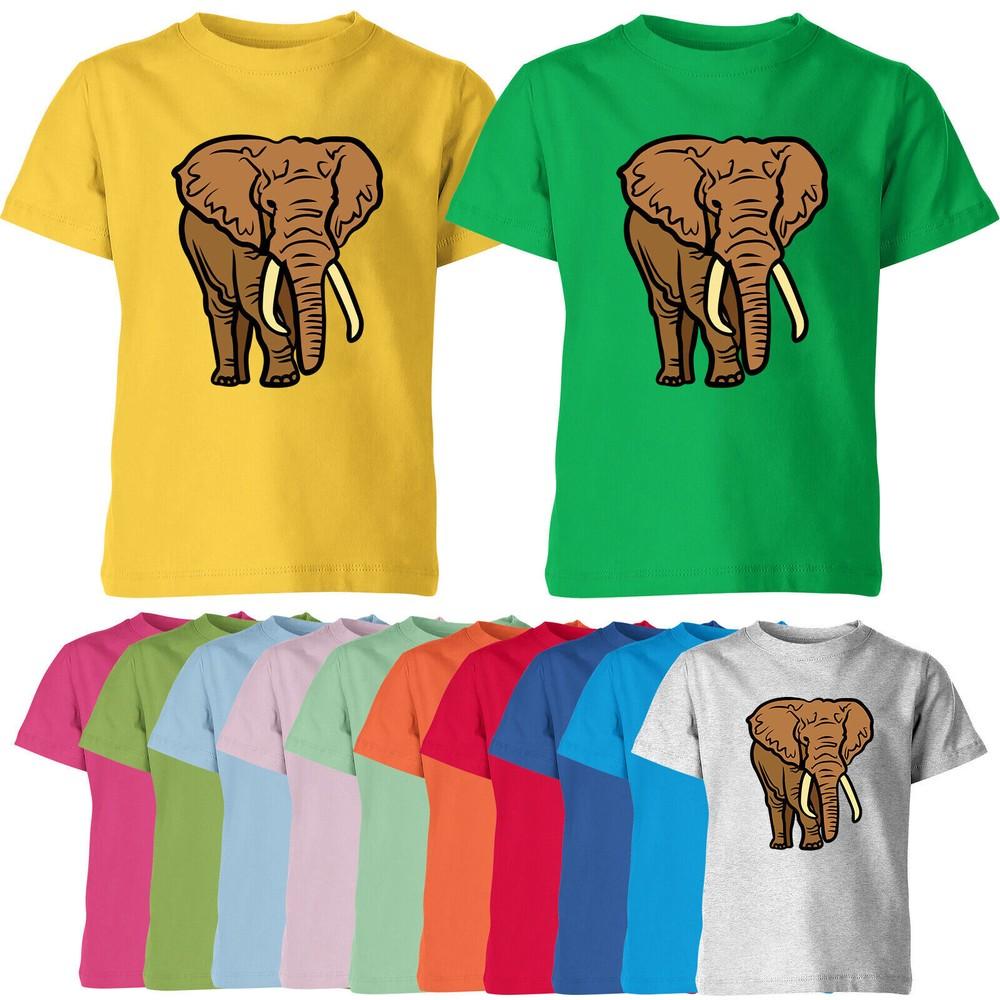 

Elephant Design Kids T Shirt Funny Boys Girls Animal Hilarious Tee L