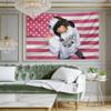 2D Tokyo Hotel Pink American Flag Outdoor Banner Wall Door Decor for Room Yard Garden Music Theme Party Gift