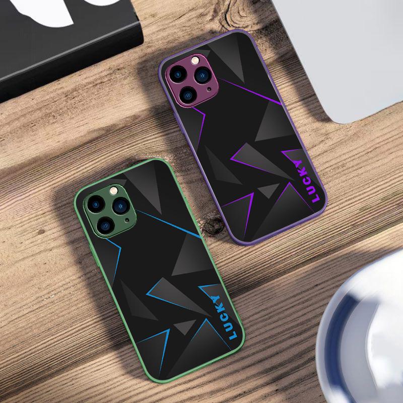 Line Diamond Grid Pro IPhone 16 Pro Max 15 Pro 14 13 12 Mini 11 XS Max XR 7 8 Plus SE 2022 Tvrzené Sklo Kryt na Telefon