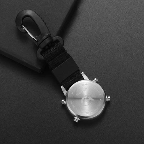 Lancardo Digital Carabiner Watch with Keychain, Multi-Function LED, Calendar, Alarm Clock, Light, Compass, 3ATM Water Resistance, Clip-on Pocket Watch