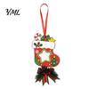 Holiday Home Decorations Wooden Christmas Tree Ornaments, 2D Stocking House Shaped Photo Frame Hanging Gift Tags Decor, Xmas Ornament for Family