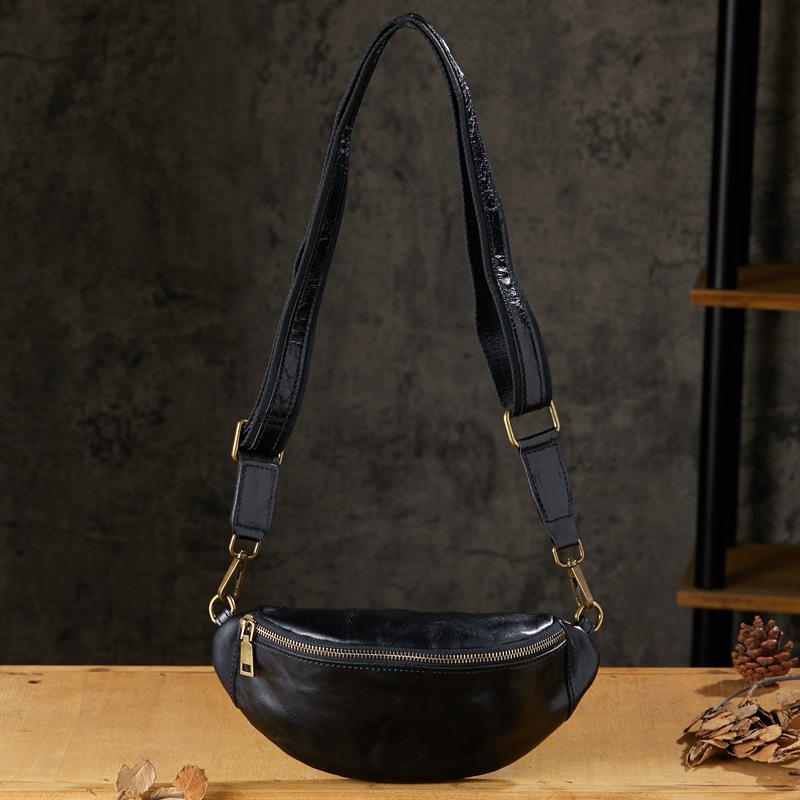 2026 Handcrafted Cowhide Chest Men's Genuine Leather Casual Phone Sports Outdoor Single-shoulder Crossbody Designer Luxury Bags