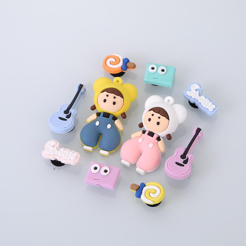 Cute Cartoon 3D Flower Shoe Buckle Accessories - Detachable Decoration for Hole Shoes