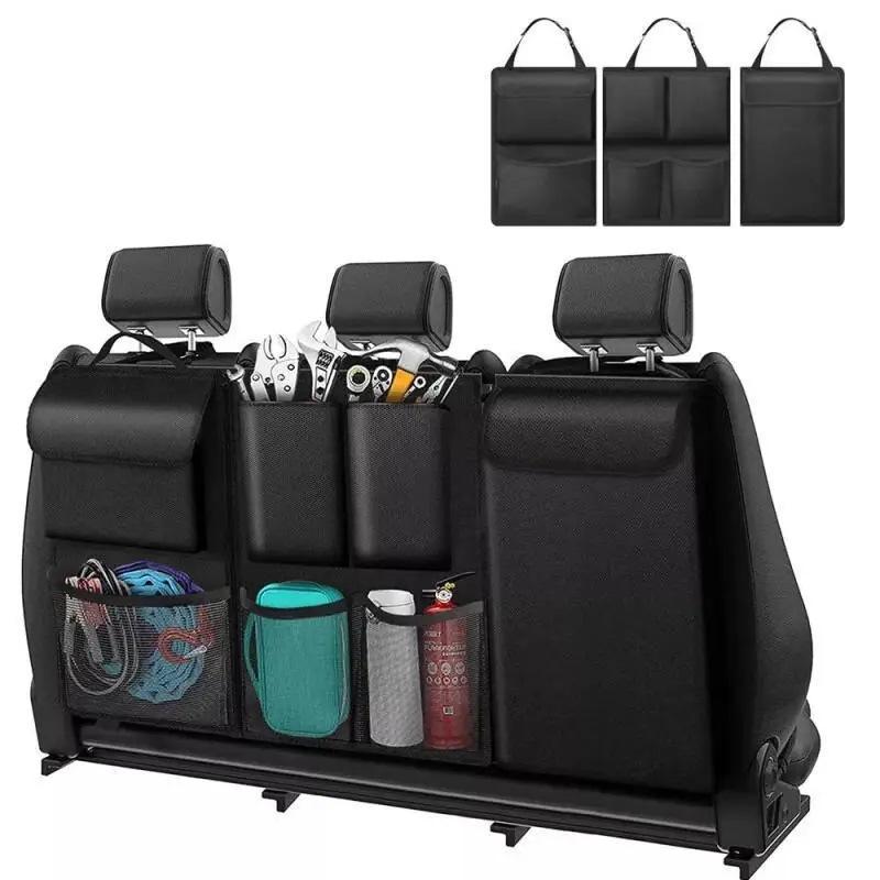 

Hanging Trunk Organizer for SUV,Detachable Seat Back Design with Zipper,7 Pocket Storage,Waterproof and Scratch-Resistant Leathe чёрный