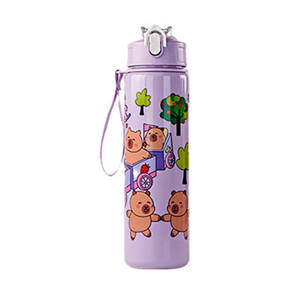 750ml Cartoon Plastic Cup Cute Capybara Drinking Bottle Drinkware Capybara Water Bottles  Summer