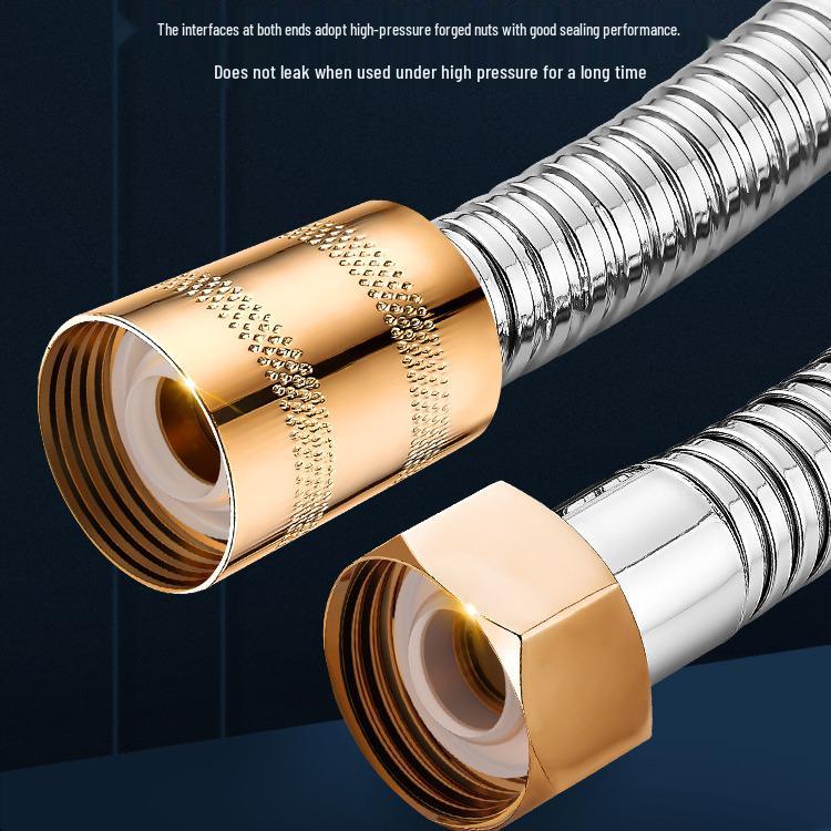 Stainless Steel Explosion-Proof Shower Hose with Hot and Cold Pressurized Nozzle