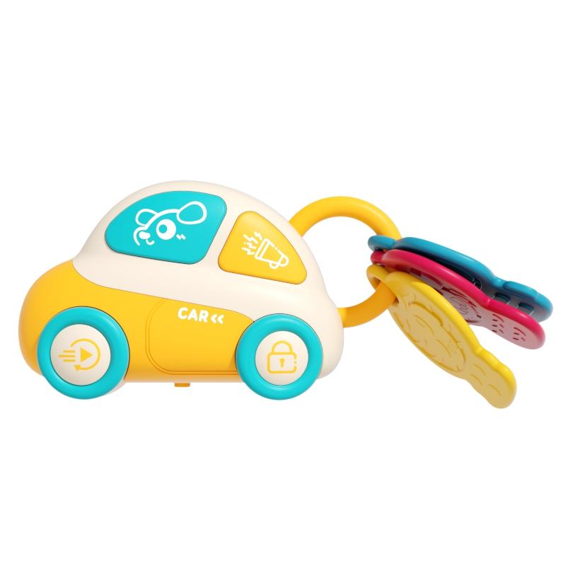 

Детская Монтессори Сенсорная Дорожная Игрушка Прорезыватель с Музыкой и Светом Милая Бутылочка для Молока Камера Автобус Форма 0-12М Погремушка для Новорожденных Подарок