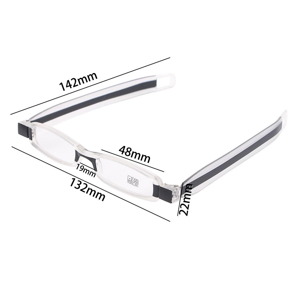 1PC Upgraded 360 Degree Rotation Reading Glasses Ultraportability Mini Slim Folding Eyeglass Spectacles for Old Man Grandmother