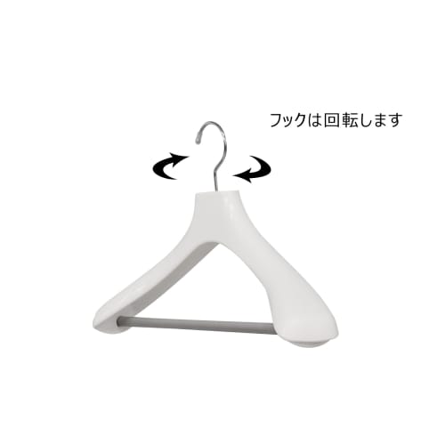 Shinko Hanger Formal Hangers, 39cm Wide x 6.3cm Thick, Roomy, Prevents Sagging, Non-Slip Stop Bar, Rotating Hooks, Stylish, Fits Suits, Shirts, Jacket