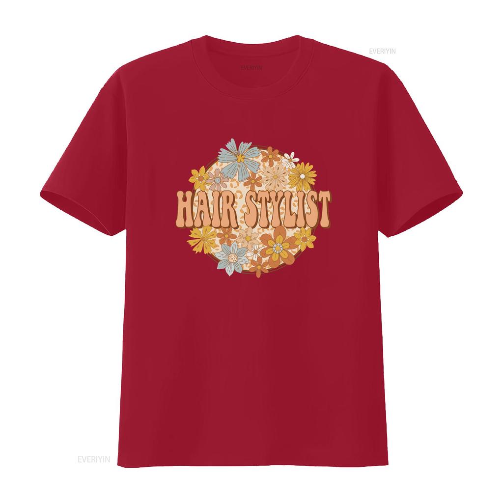 Hair StylisT T Shirt dresser Spring Beautician Hairstylist s for vintage Washed Stretched Unisex Breathable Slightly