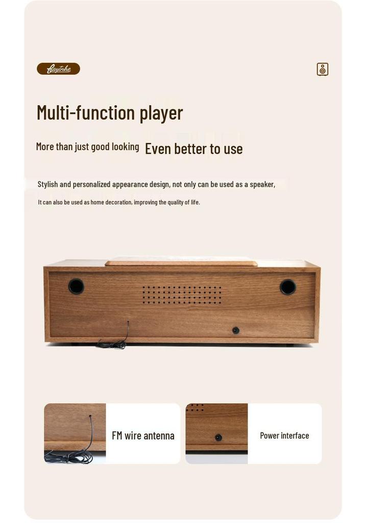 Bluetooth Retro Cassette CD Player with Harman-Quality Sound and High-Power Speaker
