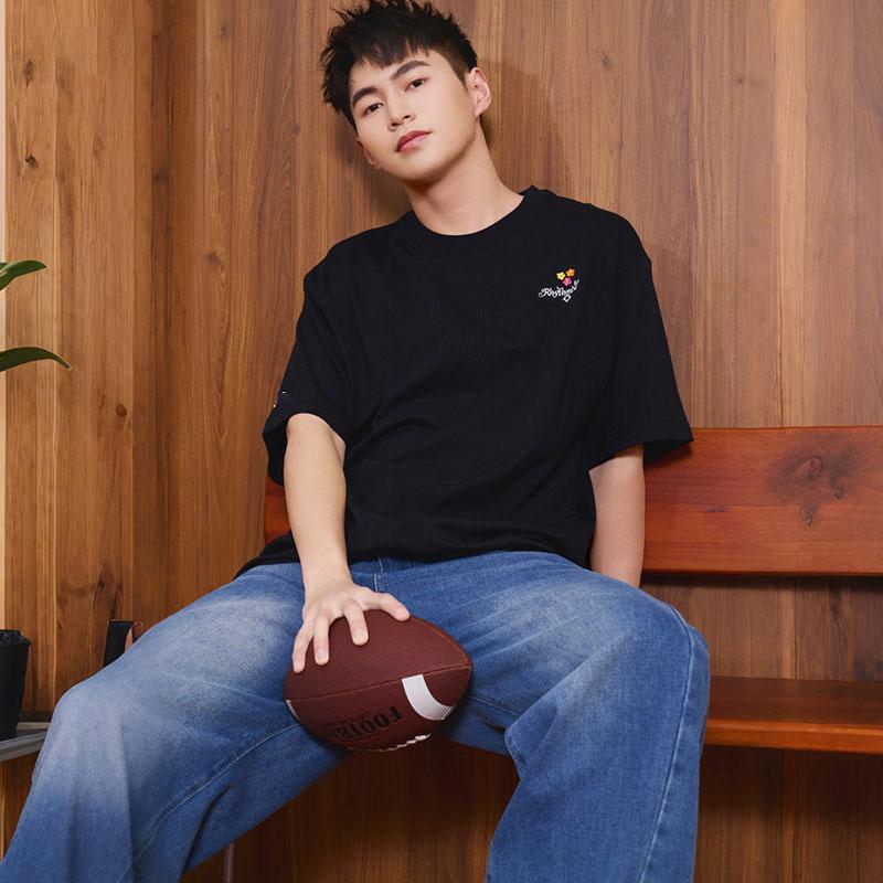 Sports Short Sleeve 2022 Summer New Trend Series Men's Cultural Shirt Simple Embroidery T-Shirt AHSS323