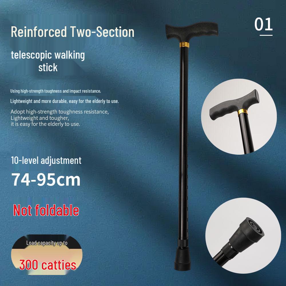 Five-Section Folding Ultra-Short Trekking Poles with T-Handle and Adjustable Telescopic Design for Hiking and Mountaineering