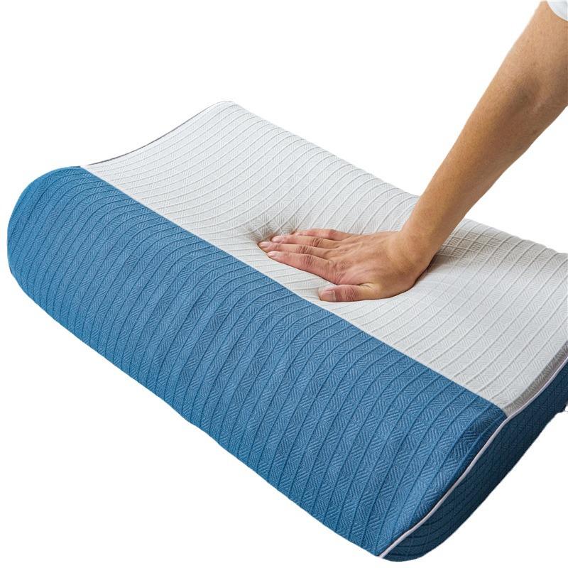 Thai Natural Latex Neck Support Pillow with Removable Washable Cover - Home & Gift Use