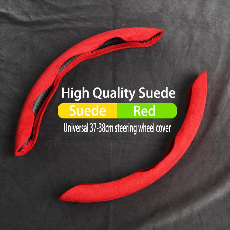 Car Suede Steering Wheel Cover Sweat-absorbin For Fiat 500 Steering Wheel Cover Auto Accessories