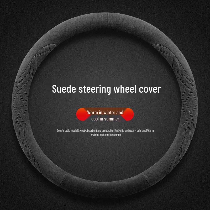 Electric MINI Steering Wheel Cover: Ultra-thin, Anti-slip, Sweat-absorbing, Plush Winter Grip.