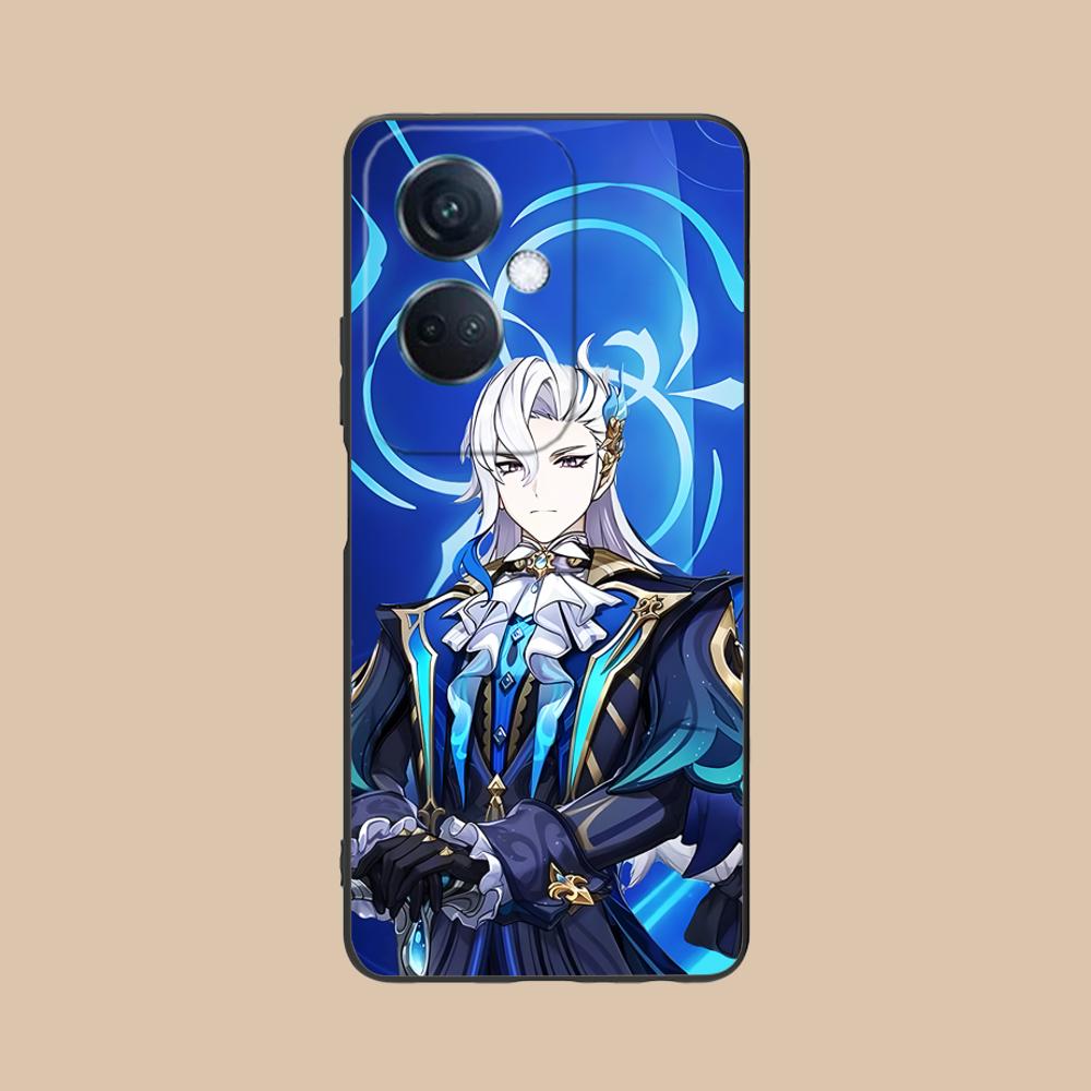 Game GI Neuvillette Matte TPU Mobile Phone Case for OPPO Reno 14 13 12 11 10 9 8 7 6 5 F T Pro 5G Colorful Printing Cover