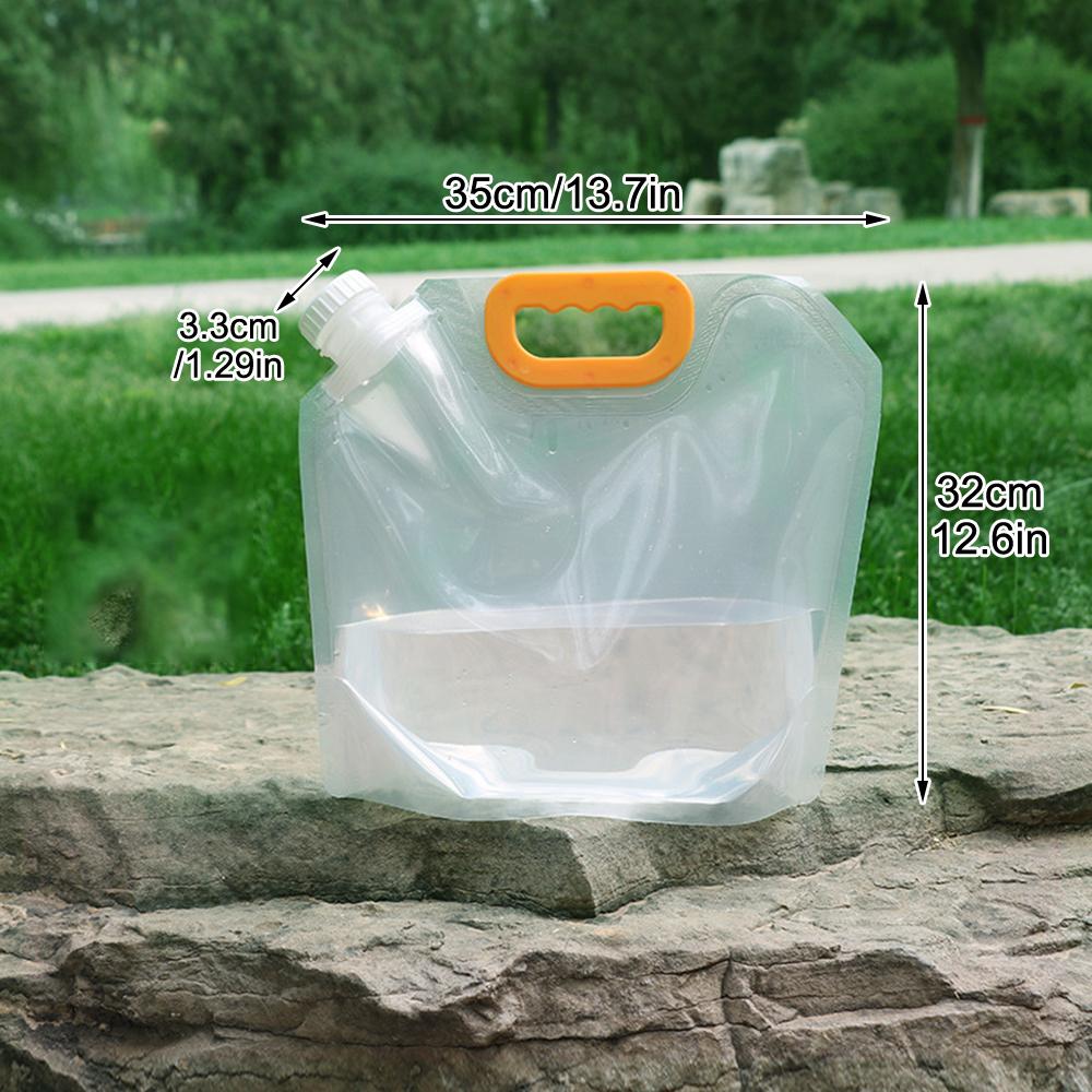 5/10L Thickened Large Water Bag Foldable Portable Drinking Bag Suitable Outdoor Hiking Camping Portable Suction Bag Organizer