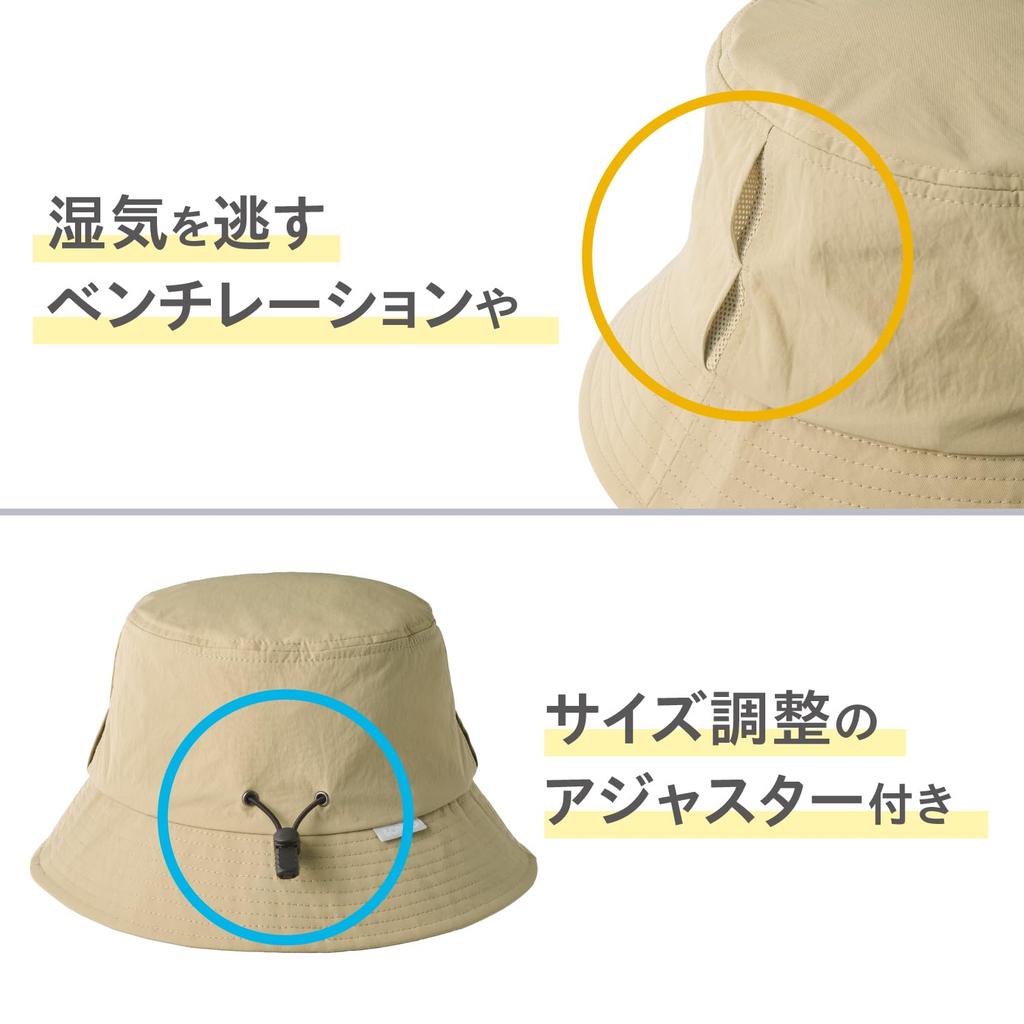 Cool Sand Light UV Heat Lightweight and Suitable for Men and Machine SDBE [Thermos] &ONDO Heat-Blocking Hat, Beige. 100% Blocking, 100% Cut, UPF50+,