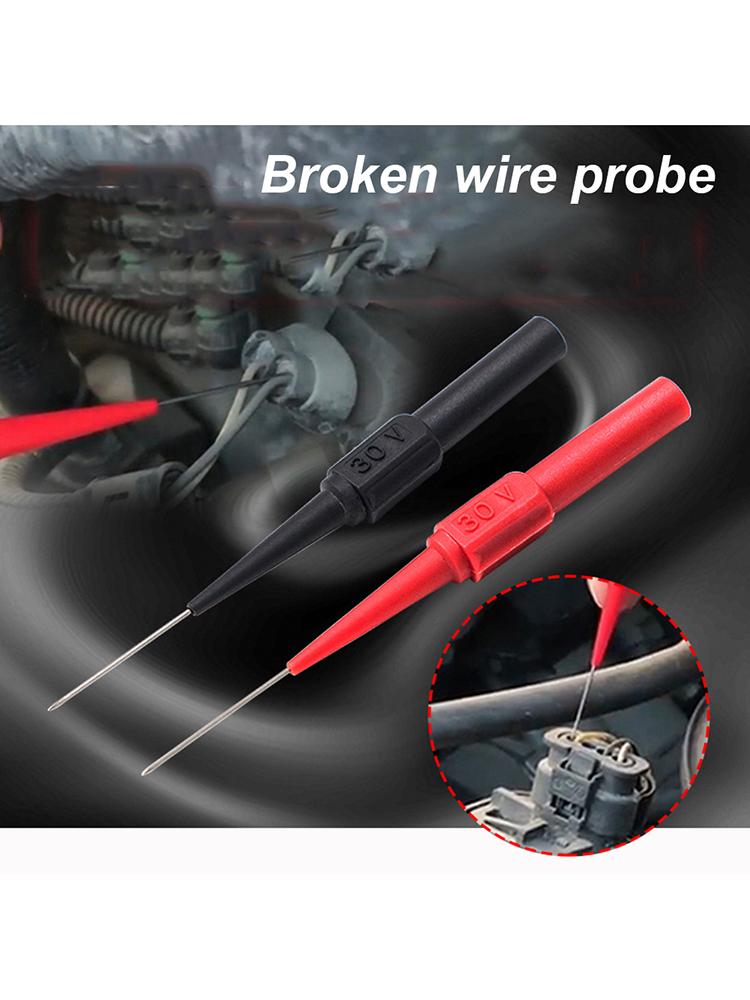 10pcs Non-destructive Multimeter Test Probes Sensitive Insulation Piercing Needle Pin Accurate Measuring Device for Banana Plug