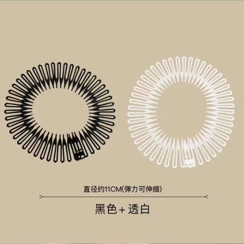Plastic Full Circle Stretch Flexible Comb Women Girls Teeth Hair Accessories For Travel Makeup Bath For Swimming