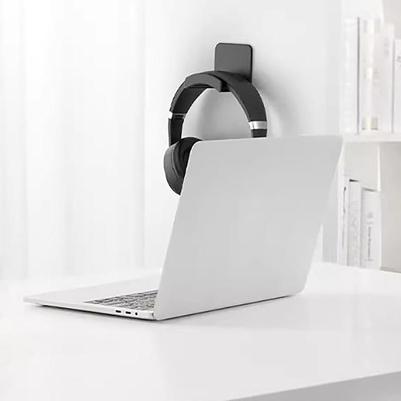Nástěnný držák náhlavní soupravy na počítač bez děrování Stojan na sluchátka Úložný háček Ubytovna Stolní displej Stojan Úložný stojan