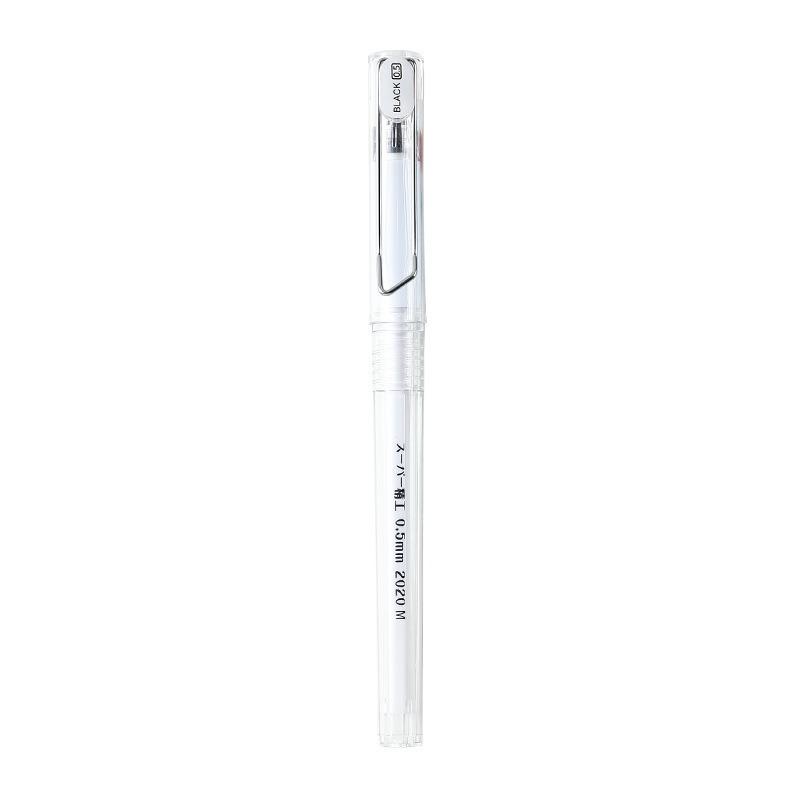 Japanese Minimalist Style Transparent Barrel 0 5mm Retractable Quick Dry St Tip Neutral Gel Pen