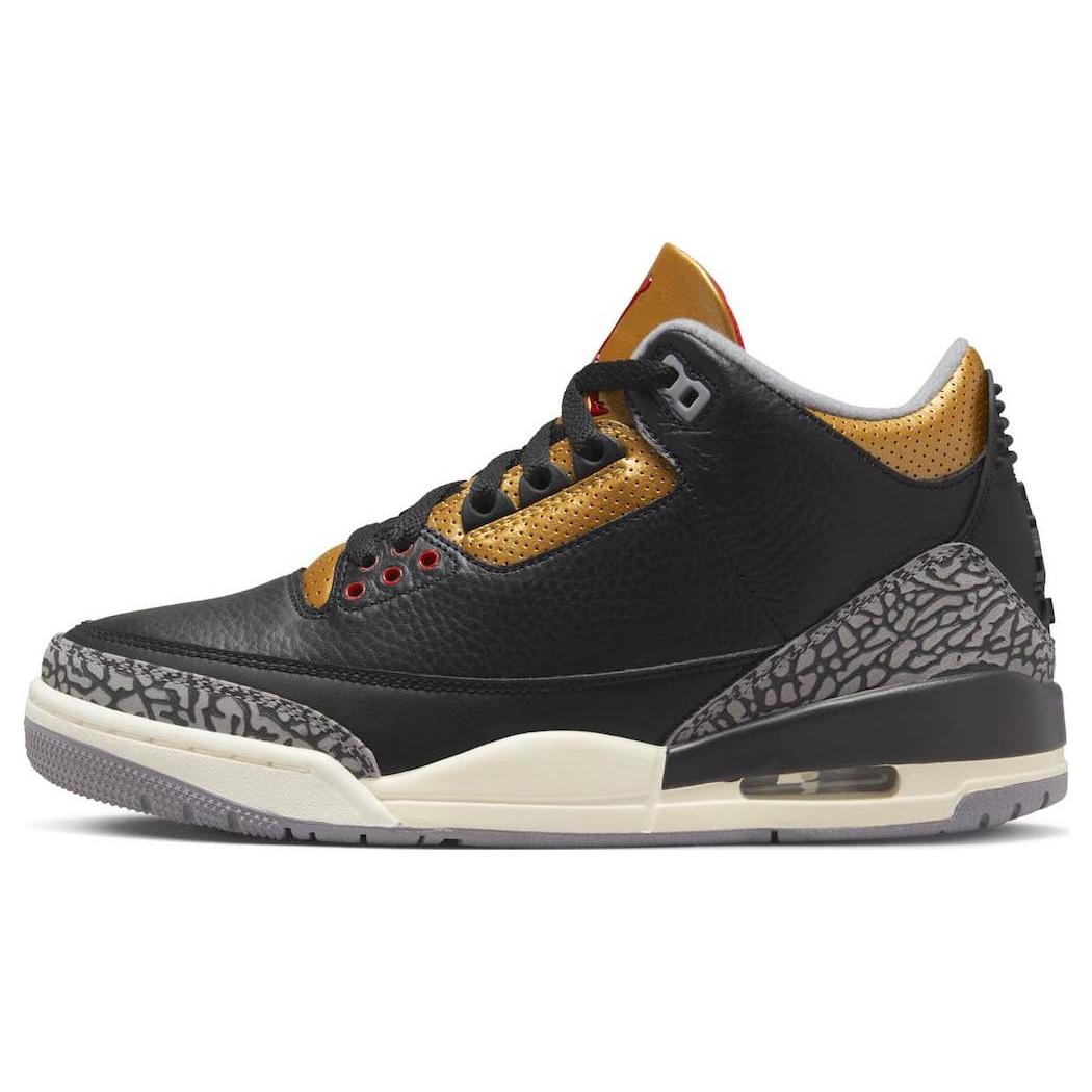 

Новые женские кроссовки JORDAN 3 Retro Black Cement Gold CK9246-067 35.5