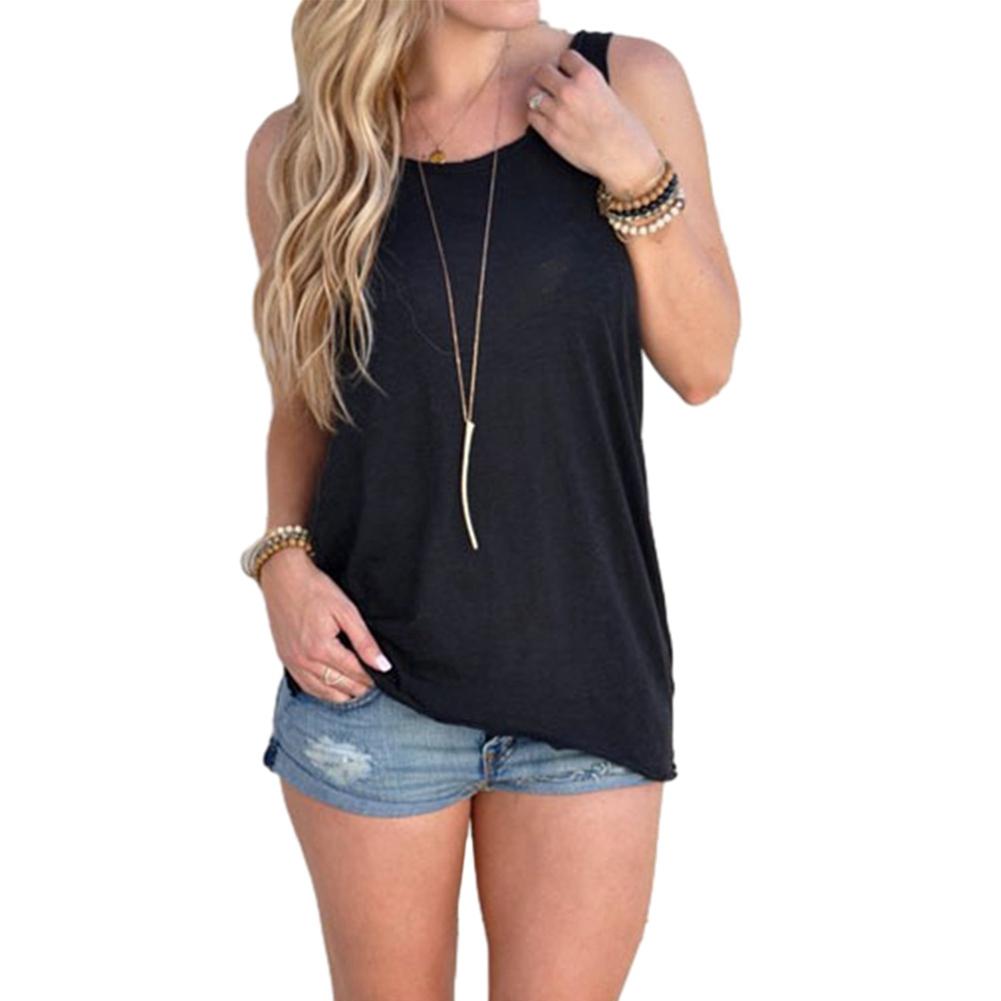 

Women Summer Backless Cross Sleeveless Top L