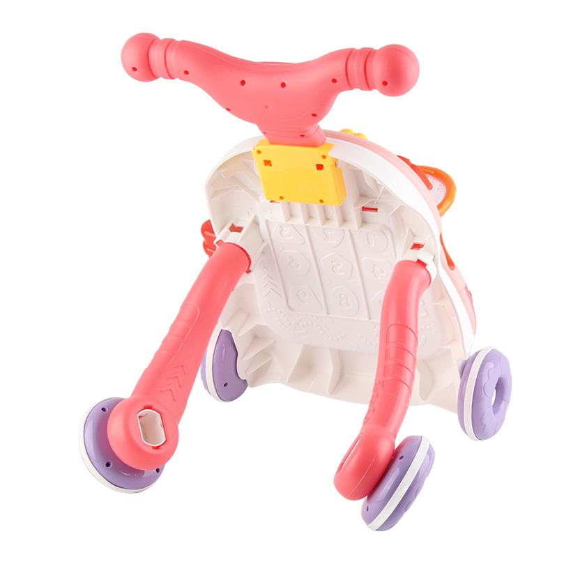 Carucior pentru bebelusi 2 in 1 Baby Walker cu impingere manuala si premergator anti-ruliu