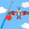 Fishing Rod Kite Kids Toy Outdoor Mini Cartoon Kite