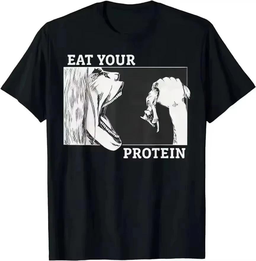 Darkstyle Fitness Outfits Unisexs and Womens Attack on Titan Cotton Tshirts Eyecatching Item Featuring Iconic Eren Scenes S