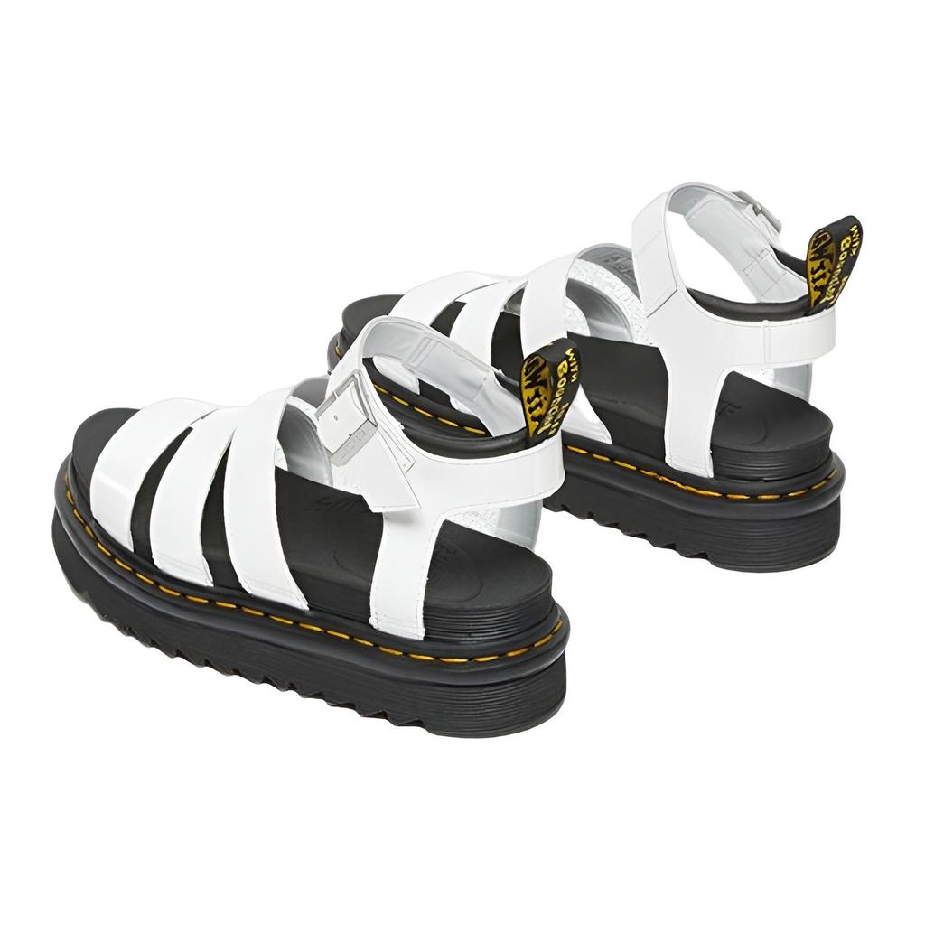 Dr. Martens Blaire Patent Thick Sole Fashion Sandals Women Sandals White 27304100