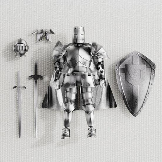 Medieval Knight Action Figure with Accessories Movable Joints Knight Model Toy Articulated Robot Dummy Figurine Home Office Decoration Ornament